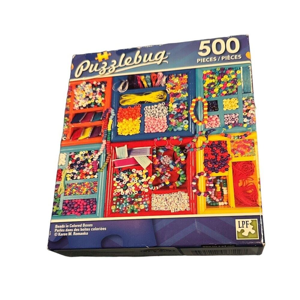 Puzzlebug 500 - Beads in Colored Boxes #5500 18.25 X 11 Cra-Z-Art Sealed New